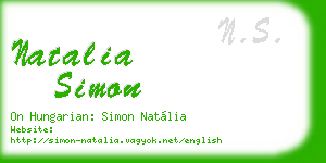 natalia simon business card